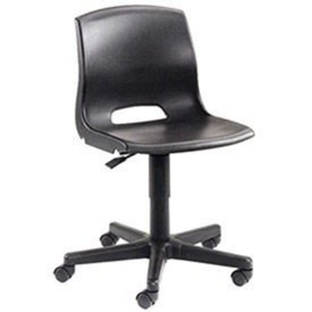 GLOBAL INDUSTRIAL Contoured Plastic Chair, Black 921357
